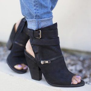 Dolce Vita Nayla Black Open Toe/Heel Booties 6.5